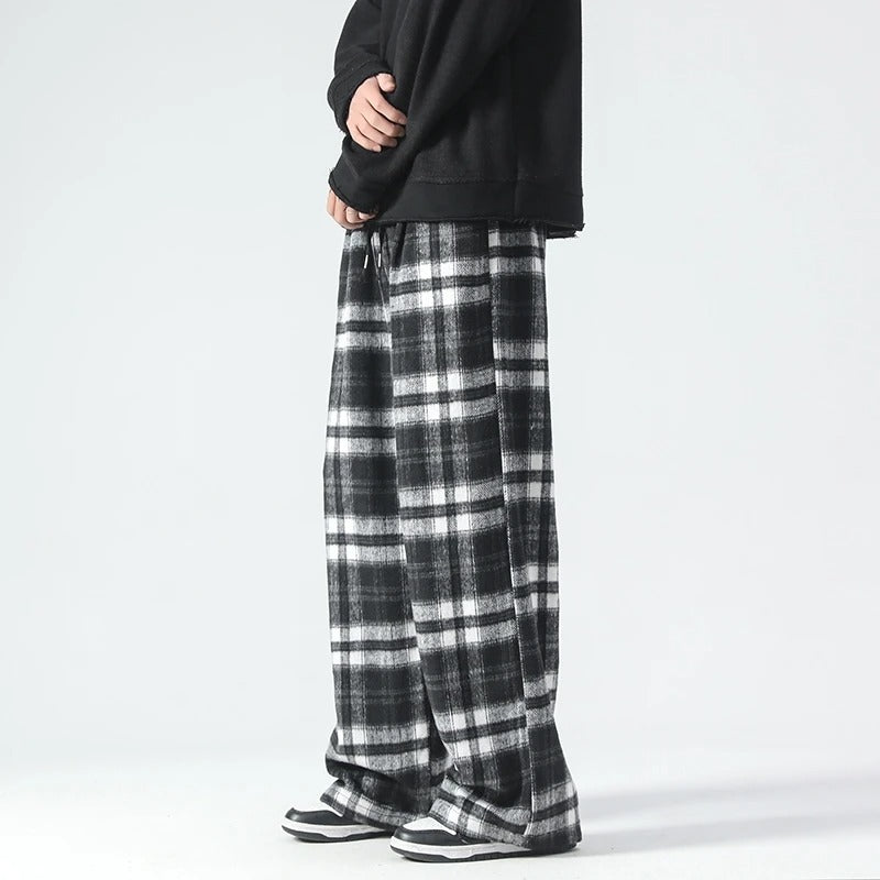 Vintage Color Plaid Trousers