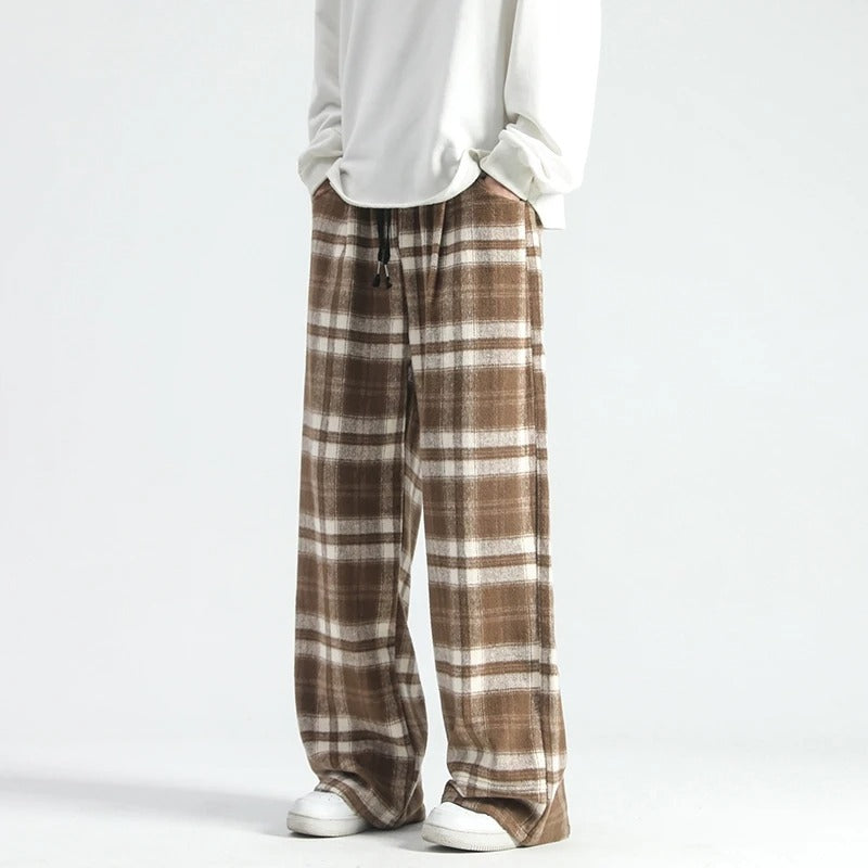 Vintage Color Plaid Trousers