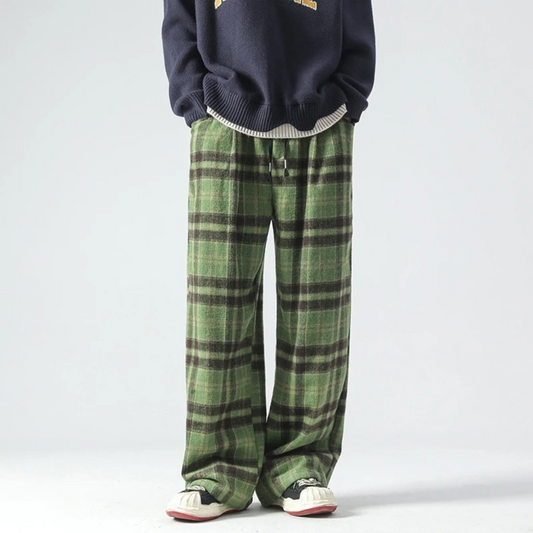 Vintage Color Plaid Trousers